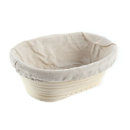 Handcrafted rattan dough-rising baskets with linen liner 8 sizes